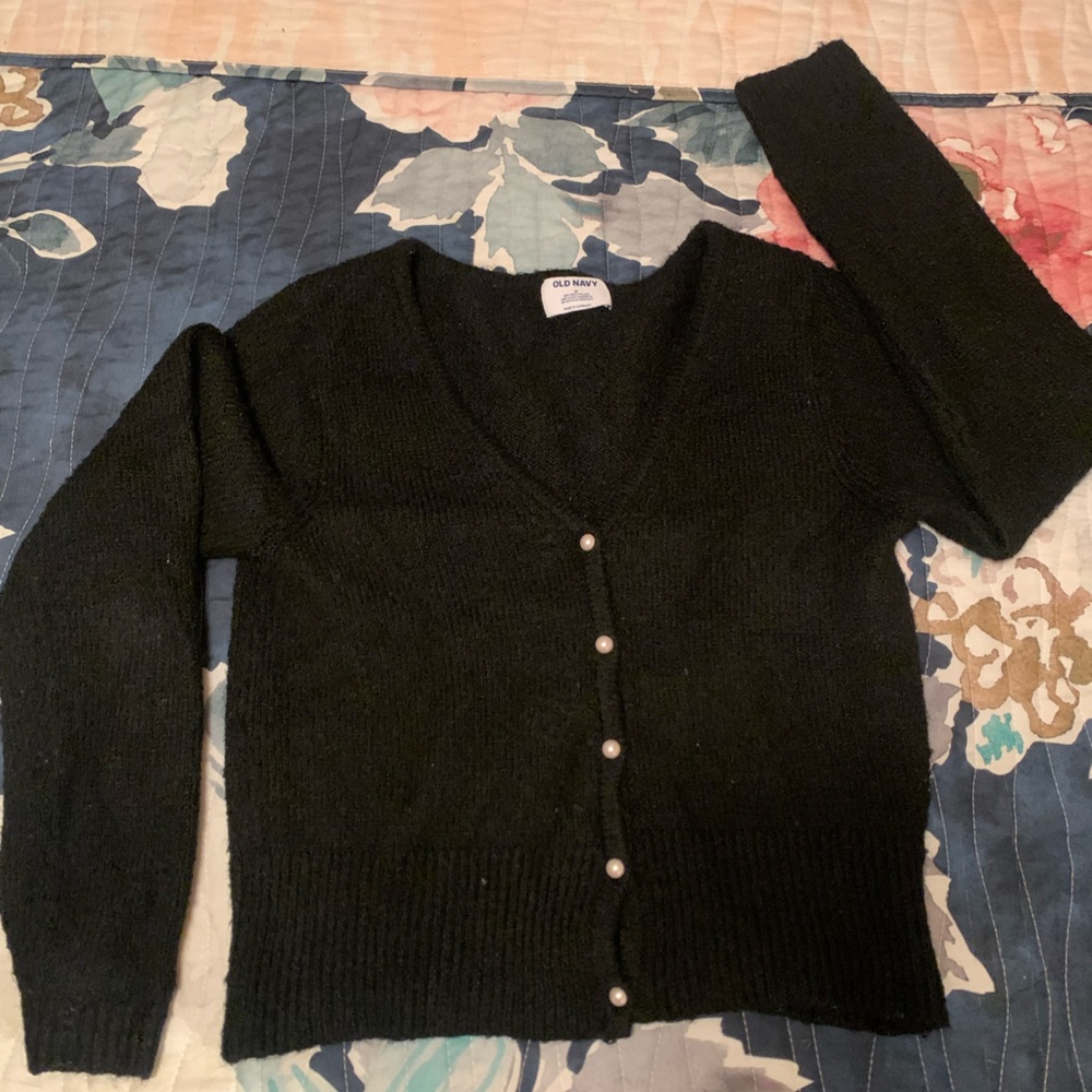 Old Navy Black button front Sweater